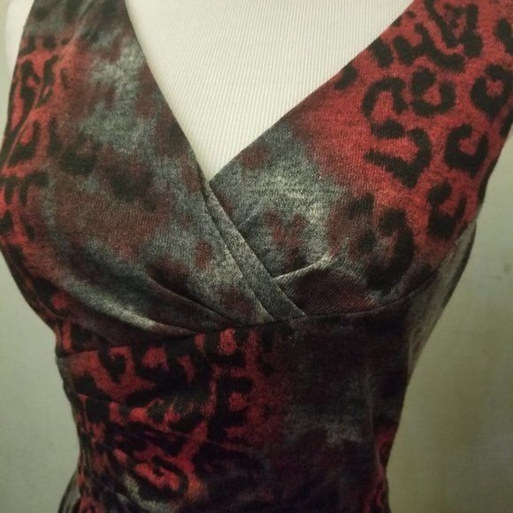 Frank Lyman Design V-neck animal printed dress women's size 4 (252) - Picture 7 of 13